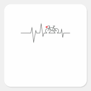 bicycle ECG Square Sticker