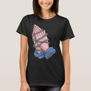 Bicycle Faith Praying Hands With Bicycle Chain T-Shirt