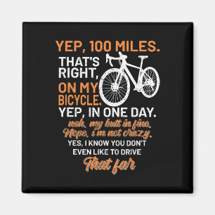 Bicycle Faq Yep 100 Miles Triathlon Downhill Cycle Magnet