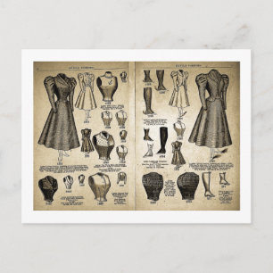 Bicycle Fashions - Vintage Catalogue Postcard