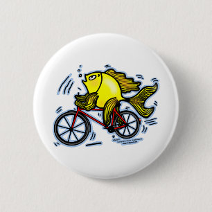 Bicycle Fish (Bike) funny button