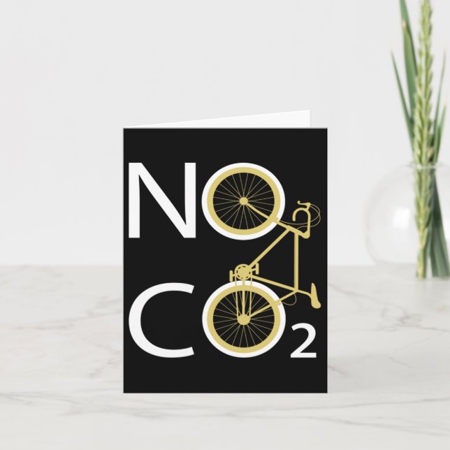 Bicycle Fixie Wheel No Co2 Environmental Protectio Card (Front)