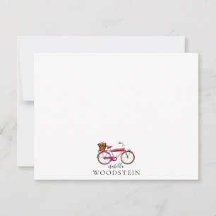 Bicycle Flowers Personalised  Card
