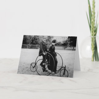 Bicycle For Two at the White House 1886 Card
