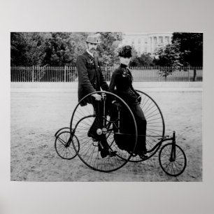 Bicycle for Two at The White House Poster