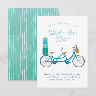 Bicycle for Two Couples Bridal Shower Invitation