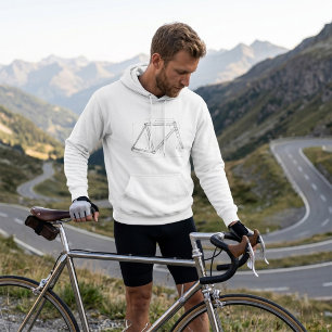 Bicycle Frame Geometry Diagram  Hoodie