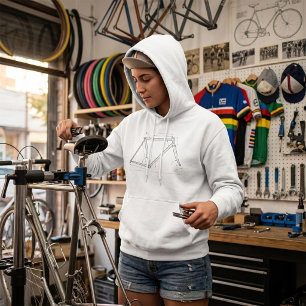 Bicycle Frame Geometry Diagram  Hoodie