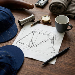 Bicycle Frame Geometry Diagram Napkin
