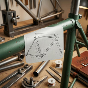 Bicycle Frame Geometry Diagram Square Sticker