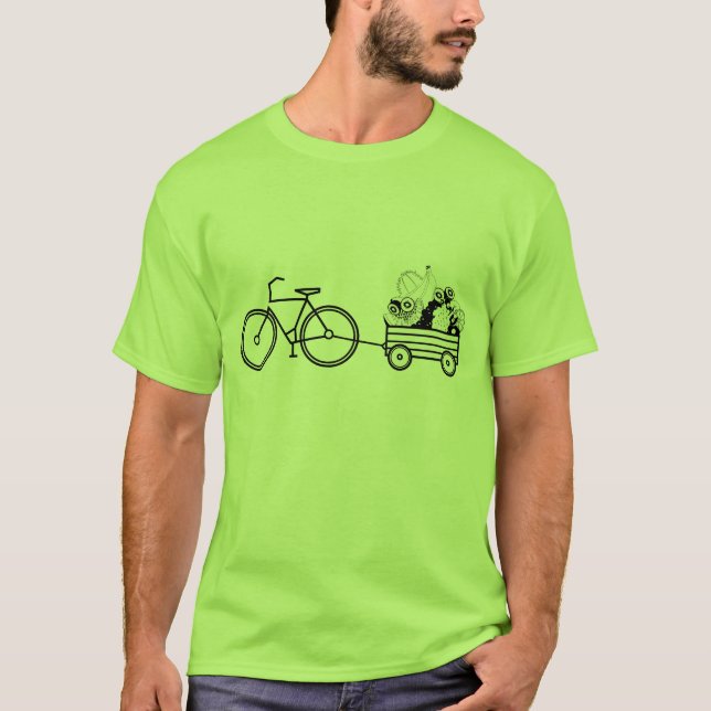Bicycle fruit cart vegan tshirt (Front)