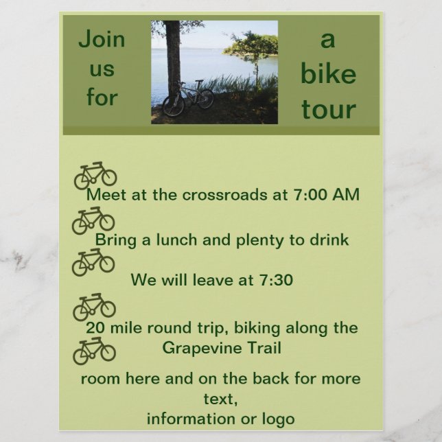 Bicycle Fun Activities Flyer (Front)