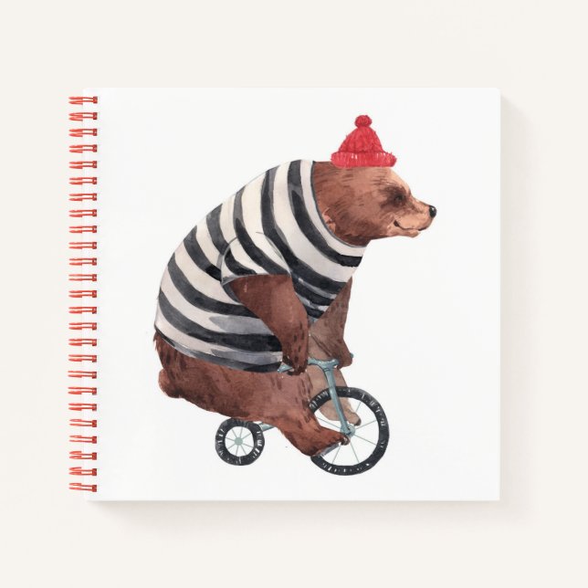 Bicycle Fun Bear Notebook (Front)