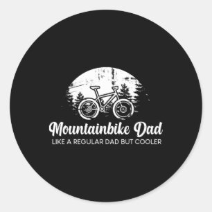 Bicycle Funny Cyclist Mtb Mountain Bike Dad Classic Round Sticker