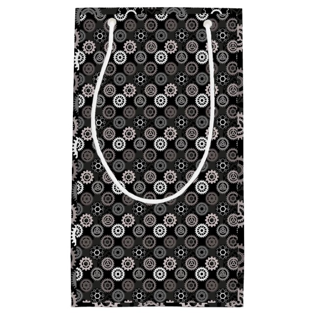 Bicycle gears pattern 01x4.b small gift bag (Front)