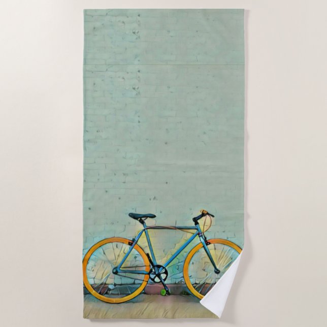 Bicycle gifts for her beach towel (Front)
