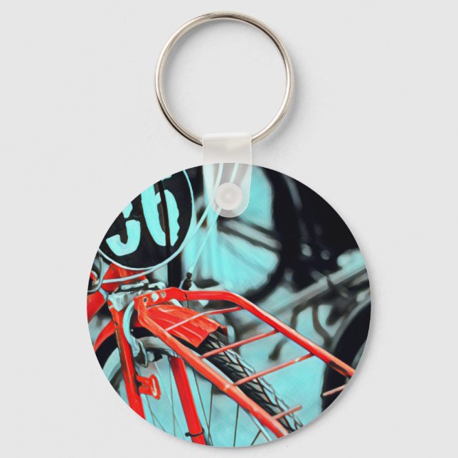 Bicycle gifts for her key ring (Front)