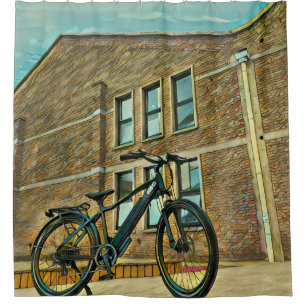 Bicycle gifts for her shower curtain