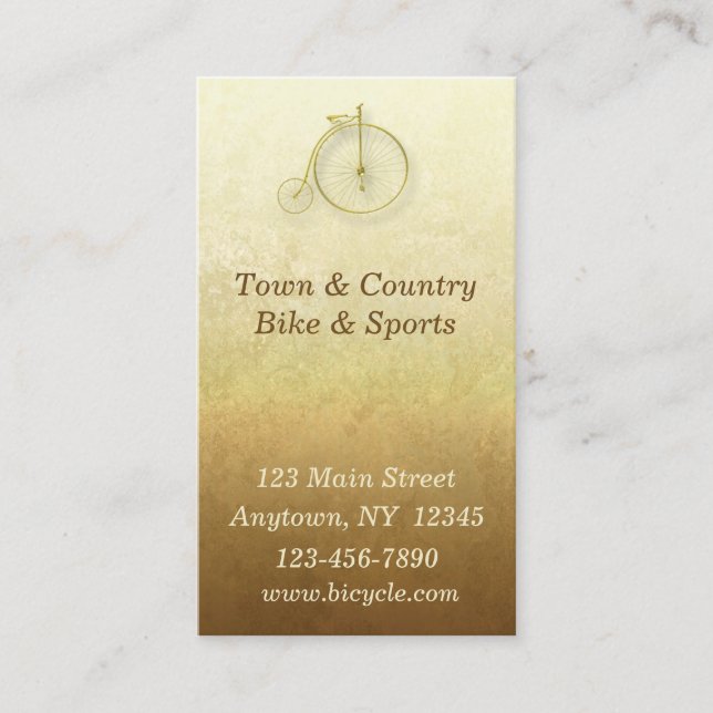 Bicycle Gold Business Card (Front)