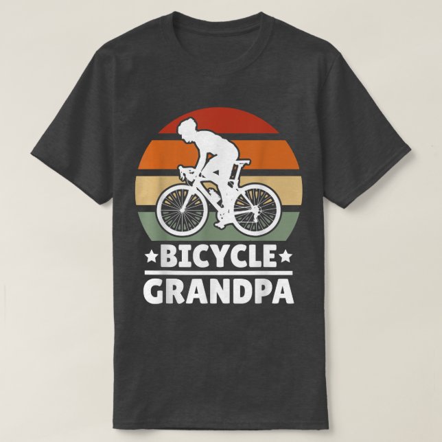 Bicycle Grandpa with a Bike  T-Shirt (Design Front)