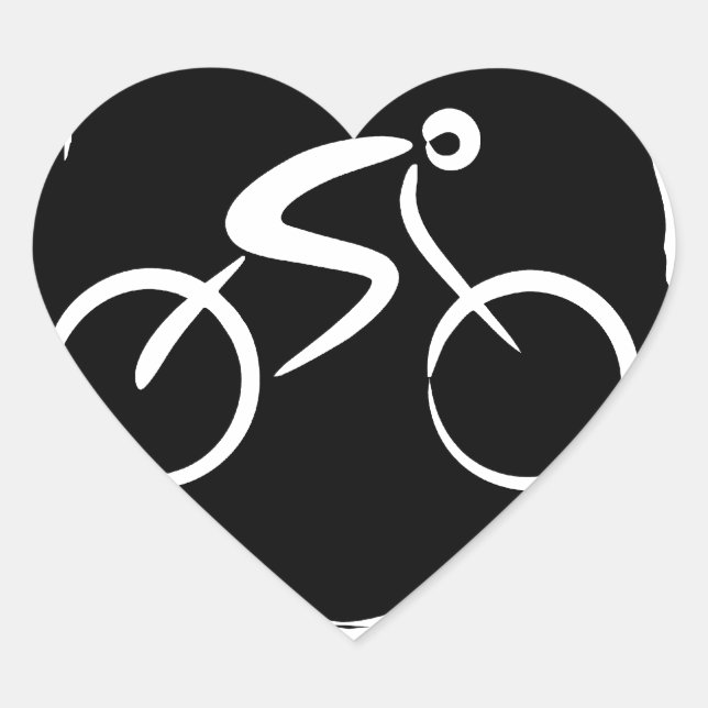 Bicycle Heart Sticker (Front)