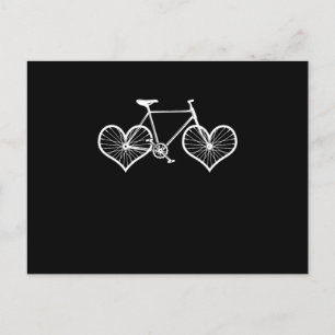 Bicycle Heart Wheel Cycling Bike Race Cyclist Gift Postcard