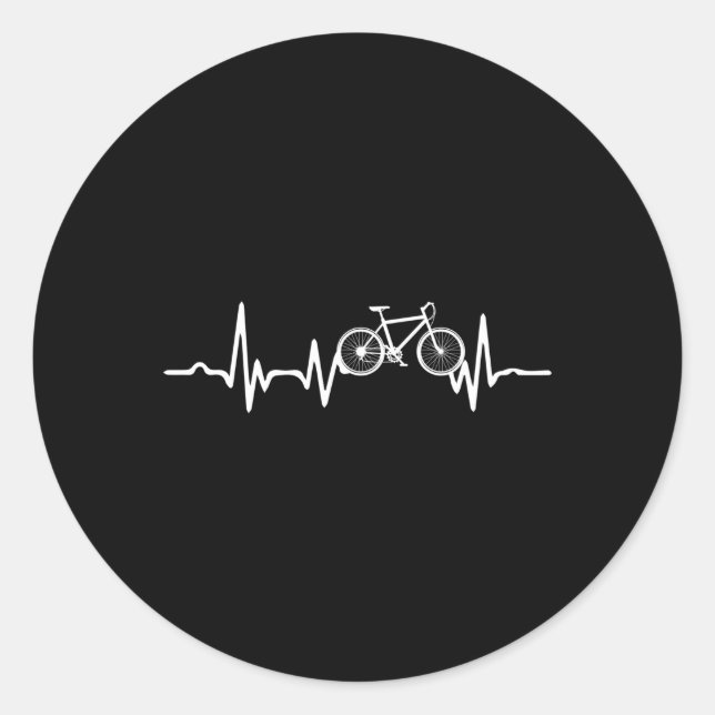 Bicycle Hebeat Cycling Cyclist Classic Round Sticker (Front)