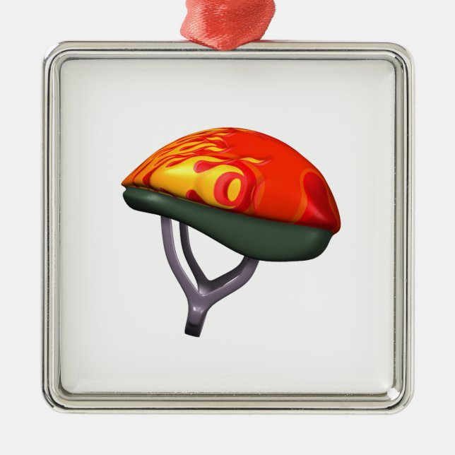 Bicycle Helmet Metal Tree Decoration (Front)