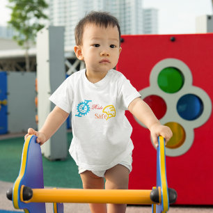 Bicycle Helmet Peddle Cartoon Baby T-Shirt