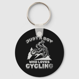 Bicycle I Just A Boy Who Loves Cycling Downhill Bi Key Ring