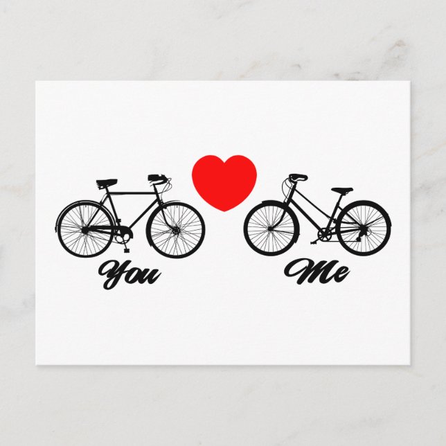 Bicycle I Love You Postcard (Front)