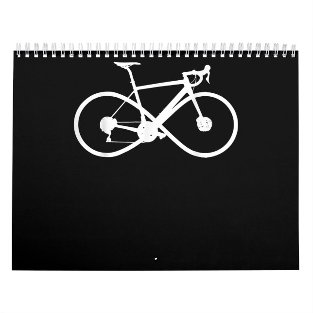 Bicycle Infinity Road Bike Racing Cycling Cyclist Calendar (Cover)
