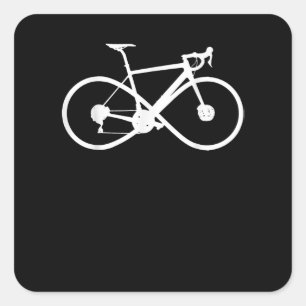 Bicycle Infinity Road Bike Racing Cycling Cyclist Square Sticker