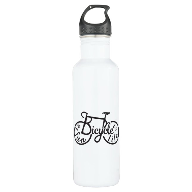 Bicycle is fun, Bicycle is life 710 Ml Water Bottle (Front)