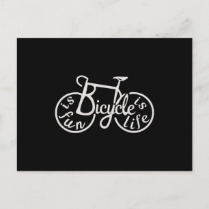 Bicycle is fun, Bicycle is life Postcard