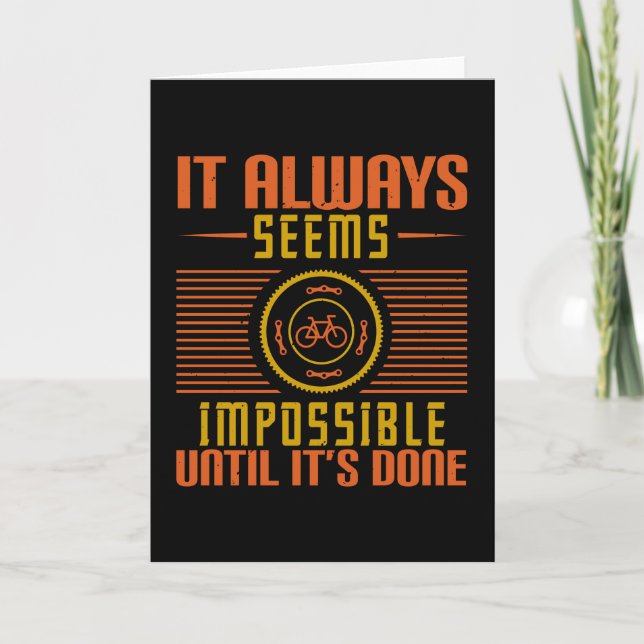 Bicycle - It always seems impossible Card (Front)