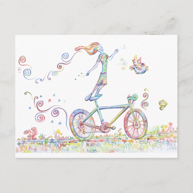 Bicycle Joy Postcard (Front)