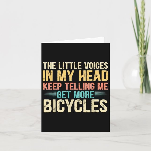 Bicycle Lover Funny Quote Cycling Humour  Card (Front)