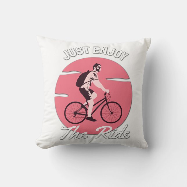 Bicycle Lover - Just Enjoy The Ride Cushion (Front)