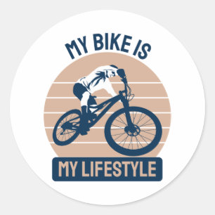Bicycle Lover - My Bike Is My Lifestyle Classic Round Sticker