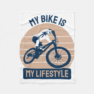 Bicycle Lover - My Bike Is My Lifestyle Fleece Blanket