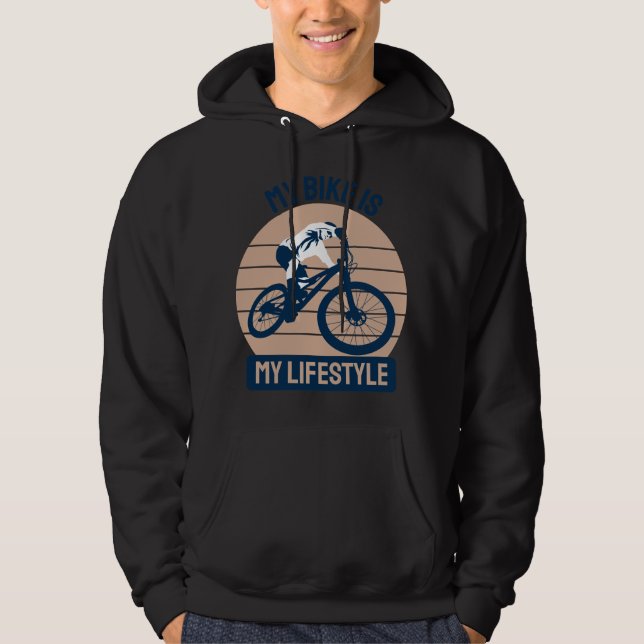 Bicycle Lover - My Bike Is My Lifestyle Hoodie (Front)