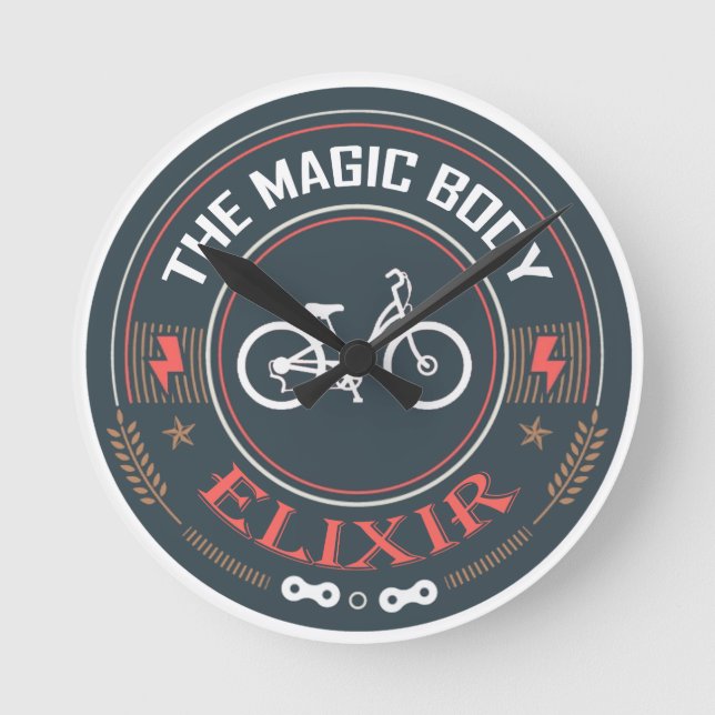 Bicycle, Magic Body Elixir Round Clock (Front)
