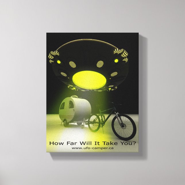 Bicycle Mini Camper Mark II Design UFO Promo 2 Canvas Print (Front)