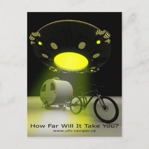 Bicycle Mini Camper Mark II Design UFO Promo 2 Postcard