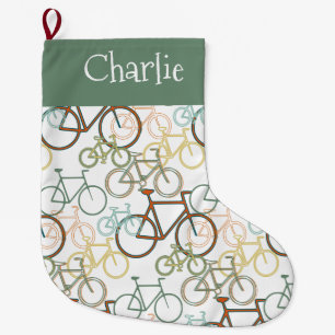 Bicycle Mix Personalised Christmas Stocking