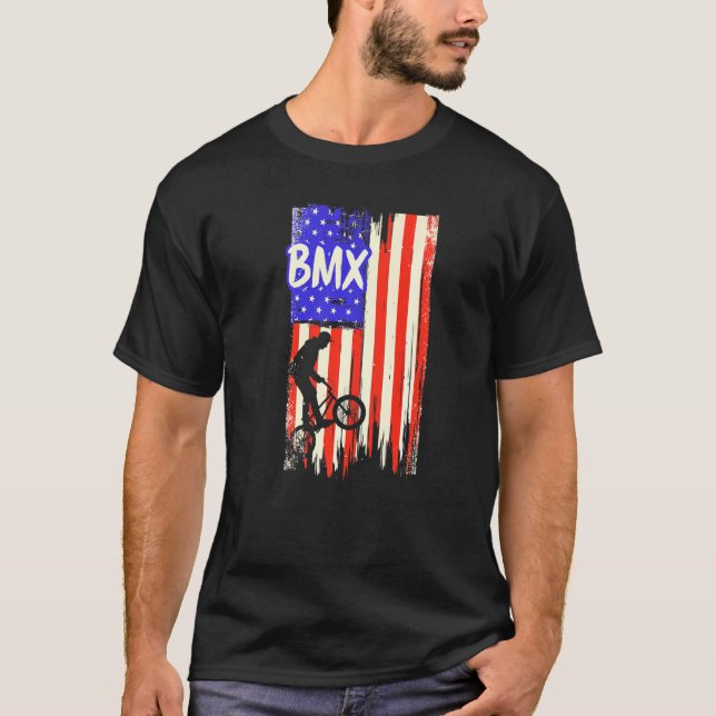 Bicycle Motocross Bmx Bike Rider  Biking   6 T-Shirt (Front)