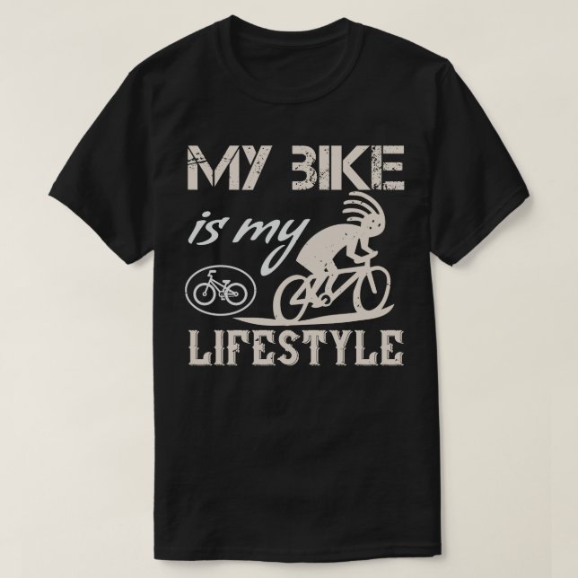 Bicycle My bike is my lifestyle T-Shirt (Design Front)
