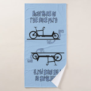 Bicycle Nightmare Cargo bike nightmare Bath Towel