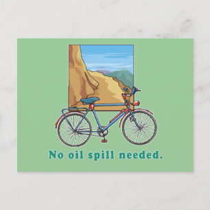 Bicycle:  No Oil Spill Needed Tshirts and Mugs Postcard